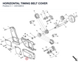HORIZONTAL TIMING BELT COVER
