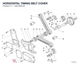 HORIZONTAL TIMING BELT COVER
