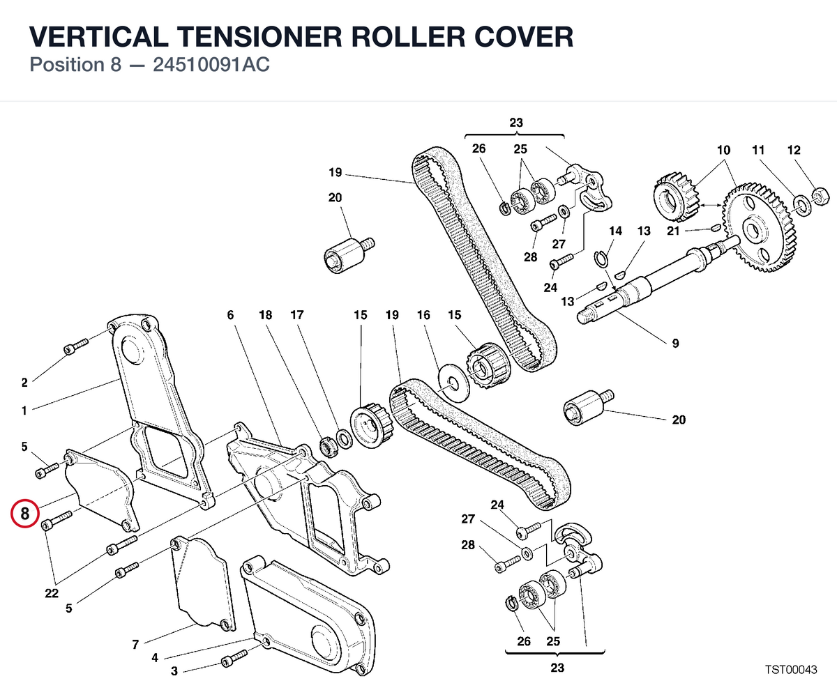 VERTICAL TENSIONER ROLLER COVER