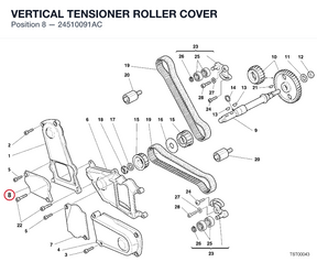 VERTICAL TENSIONER ROLLER COVER