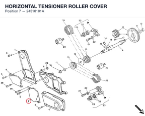 HORIZONTAL TENSIONER ROLLER COVER