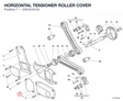 HORIZONTAL TENSIONER ROLLER COVER