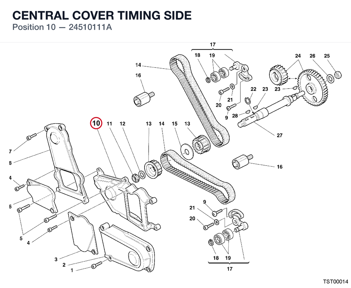 CENTRAL COVER TIMING SIDE 24510111A diagram position