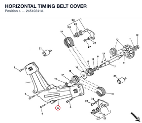 HORIZONTAL TIMING BELT COVER