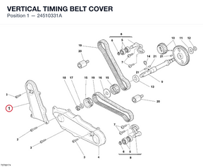 VERTICAL TIMING BELT COVER 24510331A diagram position