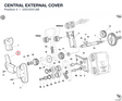 CENTRAL EXTERNAL COVER 24510341AB diagram position