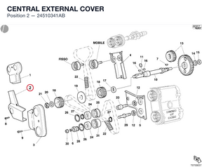 CENTRAL EXTERNAL COVER 24510341AB diagram position