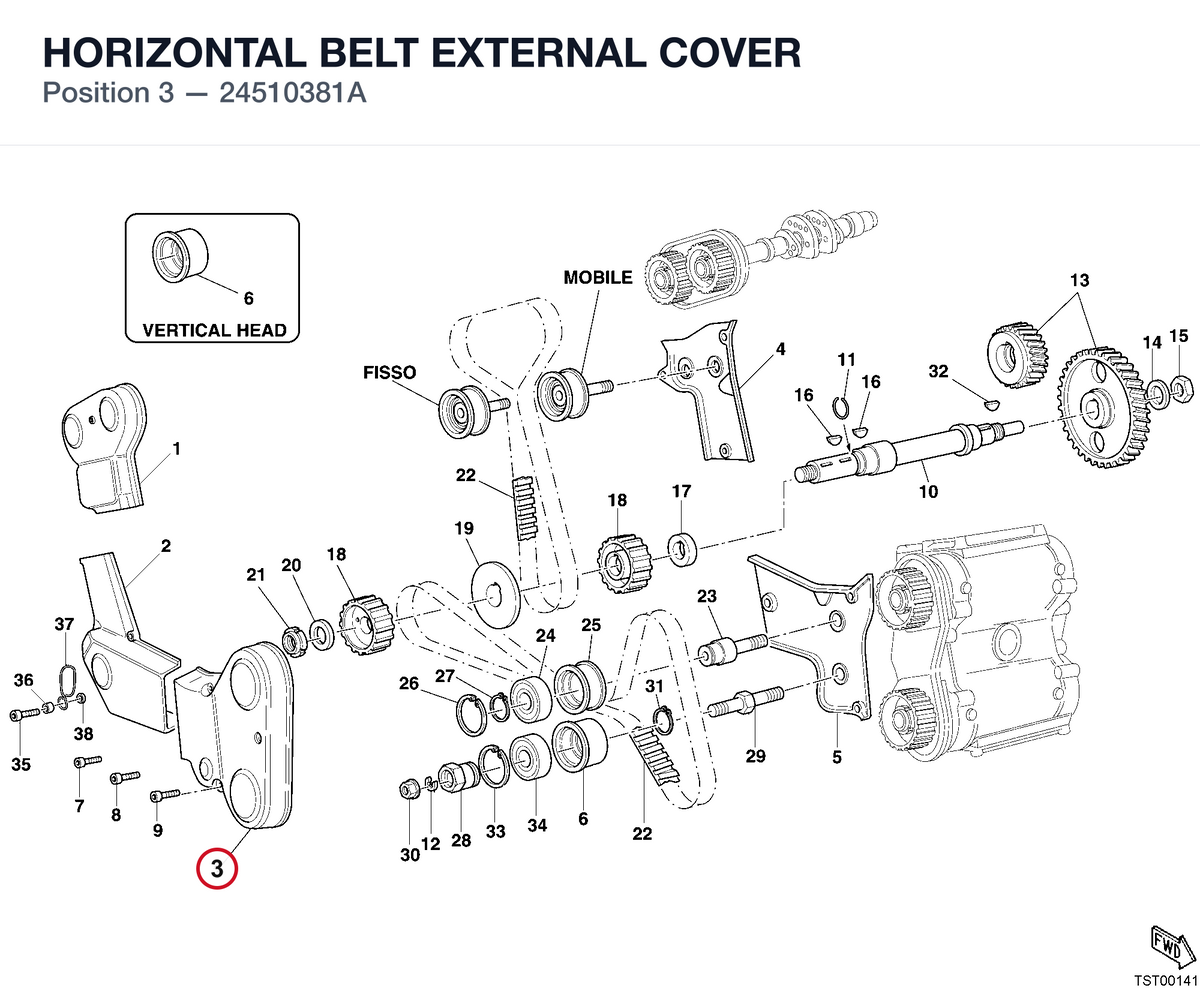 HORIZONTAL BELT EXTERNAL COVER