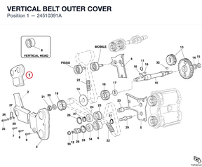 VERTICAL BELT OUTER COVER 24510391A diagram position