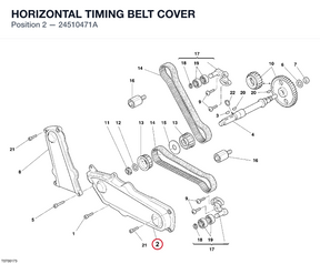 HORIZONTAL TIMING BELT COVER