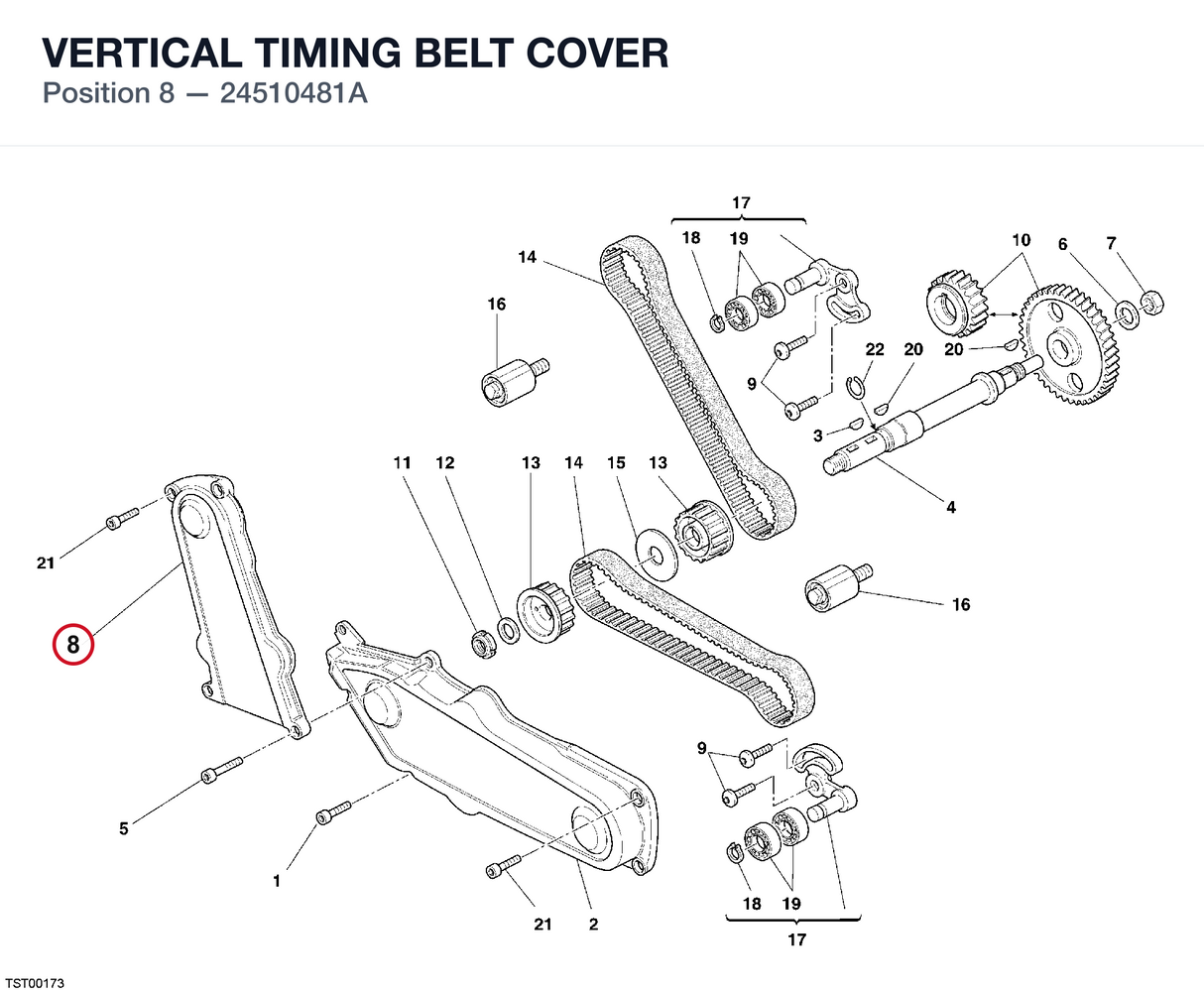 VERTICAL TIMING BELT COVER