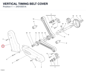VERTICAL TIMING BELT COVER 24510551A diagram position