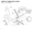 VERTICAL TIMING BELT COVER 24510582AB diagram position