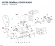 OUTER CENTRAL COVER BLACK 24510621A diagram position