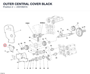OUTER CENTRAL COVER BLACK 24510621A diagram position
