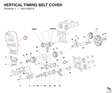 VERTICAL TIMING BELT COVER 24510661A diagram position