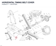 HORIZONTAL TIMING BELT COVER 24510762A diagram position