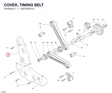 COVER, TIMING BELT 24510851A diagram position