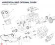 HORIZONTAL BELT EXTERNAL COVER 24511052A diagram position