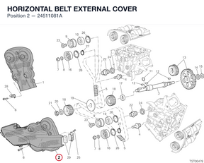 HORIZONTAL BELT EXTERNAL COVER 24511081A diagram position