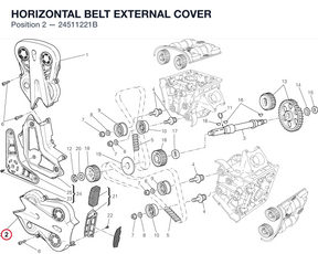 HORIZONTAL BELT EXTERNAL COVER 24511221B diagram position