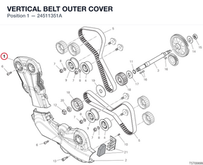 VERTICAL BELT OUTER COVER 24511351A diagram position