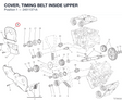 COVER, TIMING BELT INSIDE UPPER 24511371A diagram position