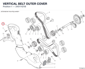VERTICAL BELT OUTER COVER 24511421B diagram position