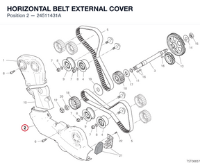 HORIZONTAL BELT EXTERNAL COVER 24511431A diagram position