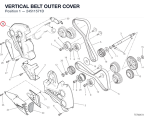 VERTICAL BELT OUTER COVER 24511571D diagram position