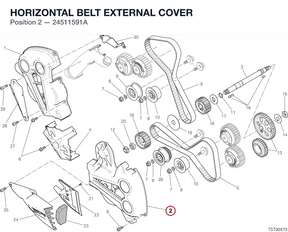 HORIZONTAL BELT EXTERNAL COVER 24511591A diagram position