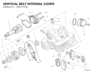 VERTICAL BELT INTERNAL COVER 24511711B diagram position