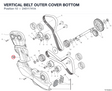 VERTICAL BELT OUTER COVER BOTTOM 24511741A diagram position