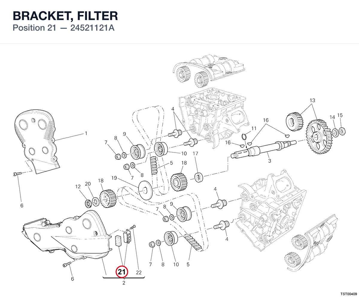 BRACKET, FILTER 24521121A diagram position