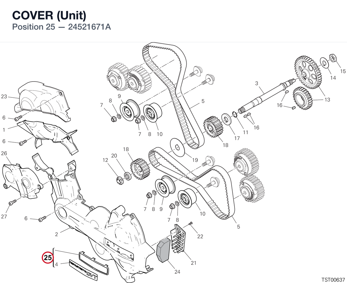 COVER (Unit) 24521671A diagram position
