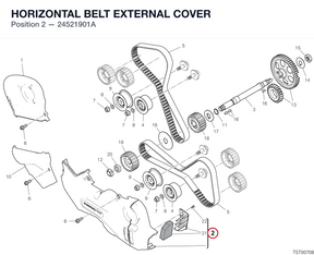 HORIZONTAL BELT EXTERNAL COVER 24521901A diagram position