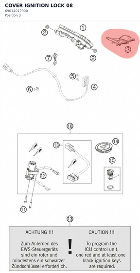 Diagram preview: COVER IGNITION LOCK         08 (69014012000)