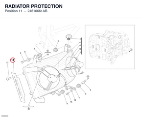 RADIATOR PROTECTION 24610661AB diagram position