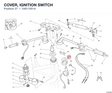 COVER, IGNITION SWITCH 24611001A diagram position