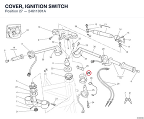 COVER, IGNITION SWITCH 24611001A diagram position