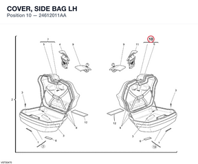 COVER, SIDE BAG LH
