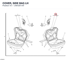 COVER, SIDE BAG LH