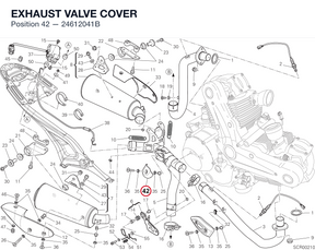 EXHAUST VALVE COVER 24612041B diagram position