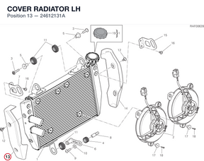 COVER RADIATOR LH 24612131A diagram position