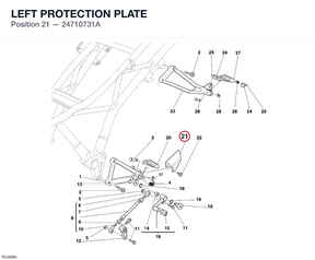 LEFT PROTECTION PLATE 24710731A diagram position