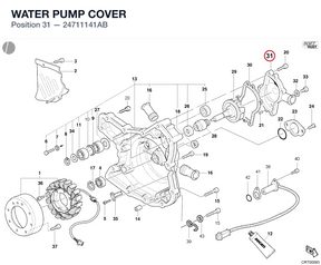 WATER PUMP COVER 24711141AB diagram position