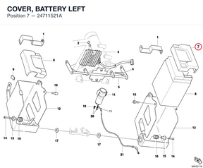 COVER, BATTERY LEFT 24711521A diagram position