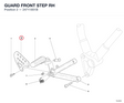 GUARD FRONT STEP RH 24711851B diagram position