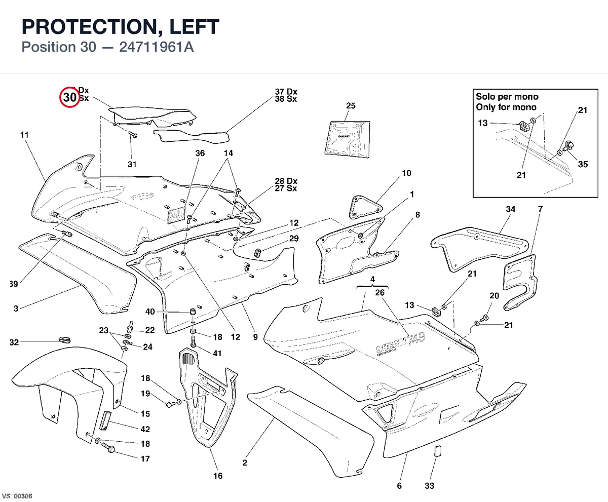 PROTECTION, LEFT 24711961A diagram position