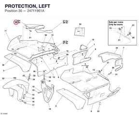PROTECTION, LEFT 24711961A diagram position